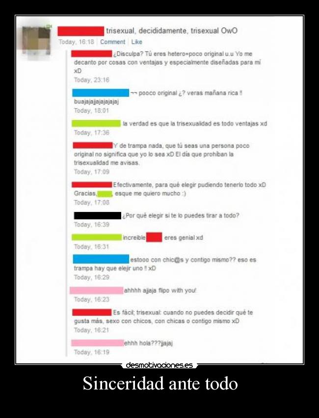 Sinceridad ante todo -