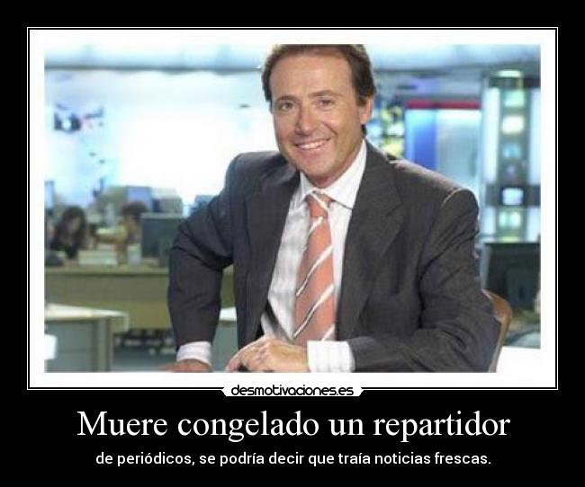 Muere congelado un repartidor - 