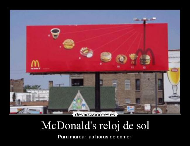 McDonalds reloj de sol -