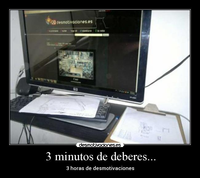3 minutos de deberes... - 3 horas de desmotivaciones