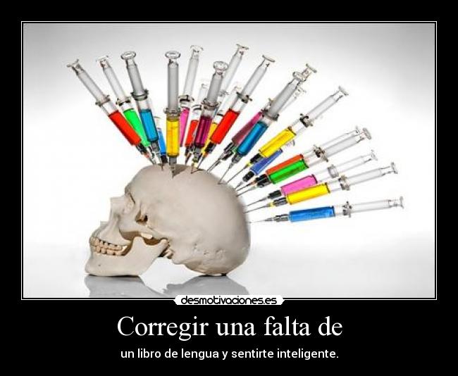 Corregir una falta de -