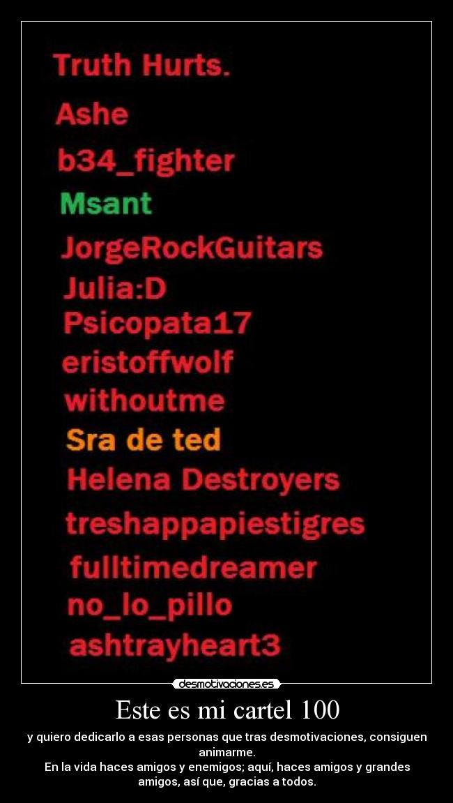 Este es mi cartel 100 -