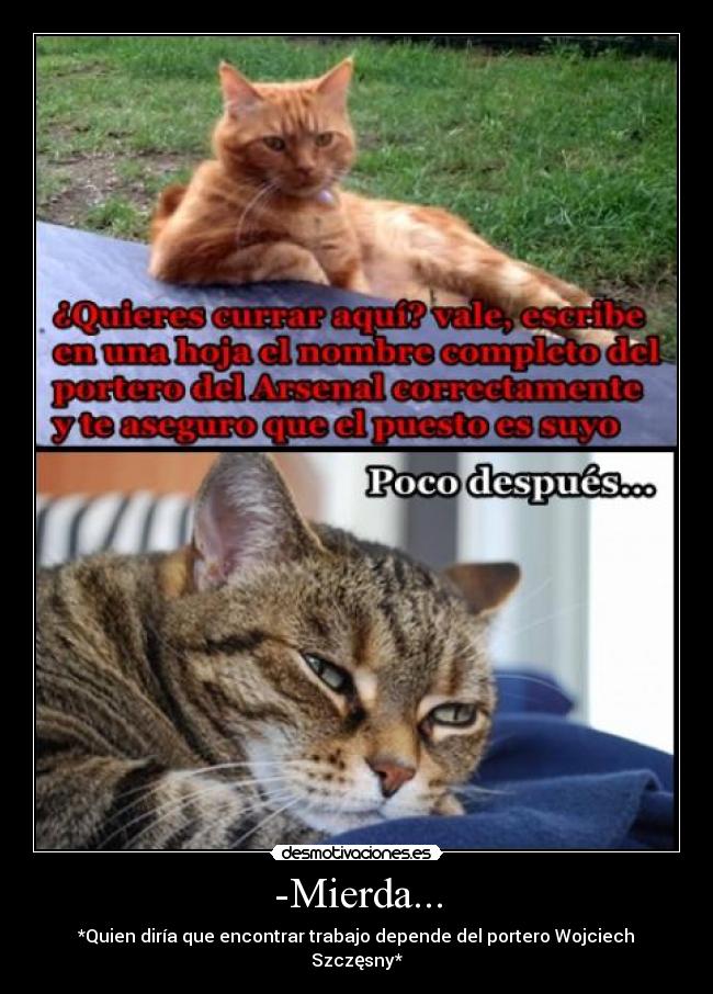 carteles wojciech szczesny portero del arsenal sin curre desmotivaciones