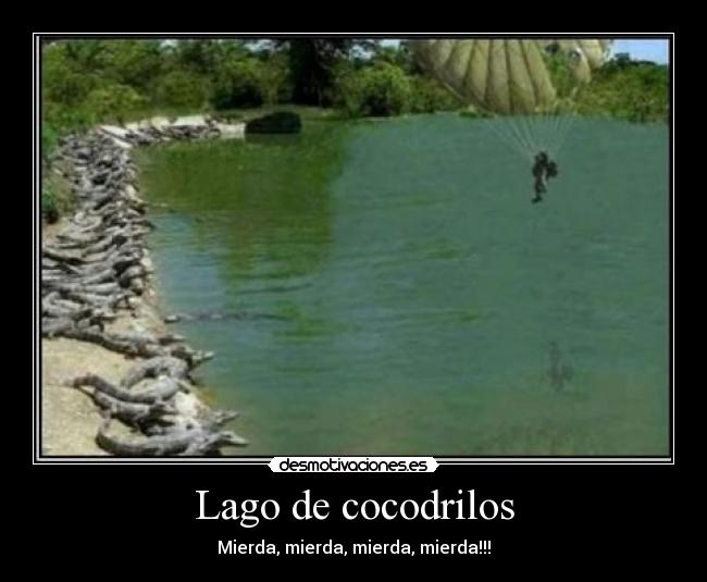 carteles lago de cocodrilos desmotivaciones