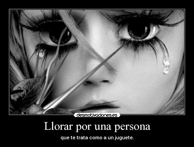 Llorar por una persona -