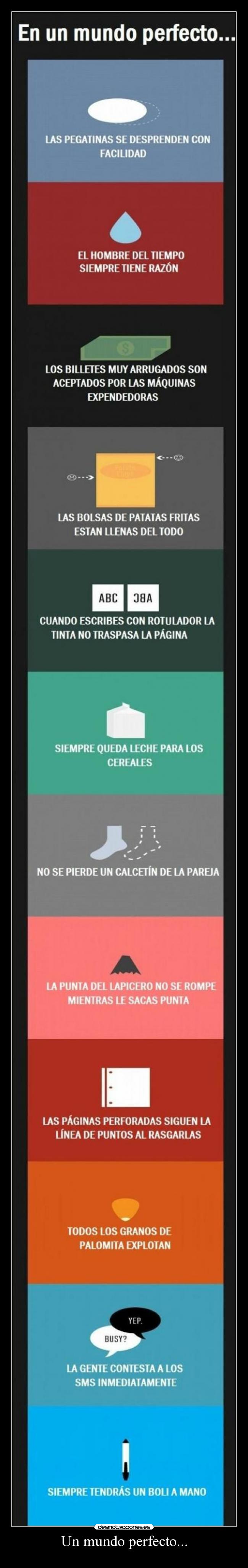 Un mundo perfecto... -