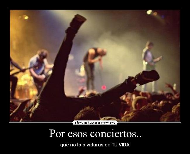 Por esos conciertos.. - que no lo olvidaras en TU VIDA!