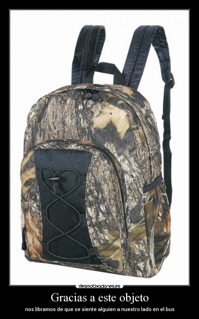 Gracias a este objeto - nos libramos de que se siente alguien a nuestro lado en el bus