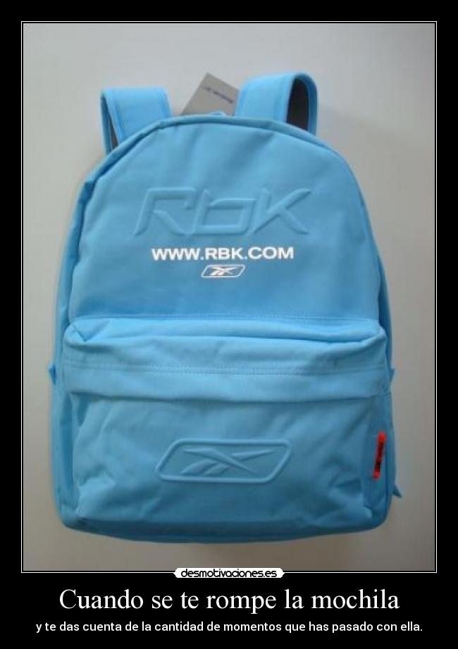 Cuando se te rompe la mochila - 