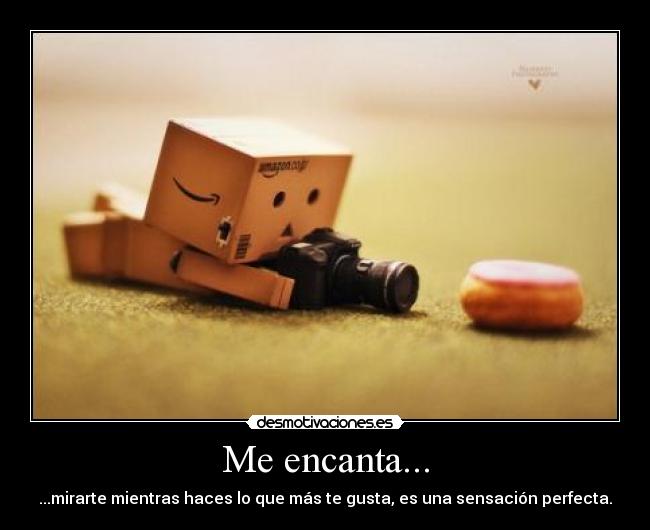 Me encanta... - ...mirarte mientras haces lo que más te gusta, es una sensación perfecta.