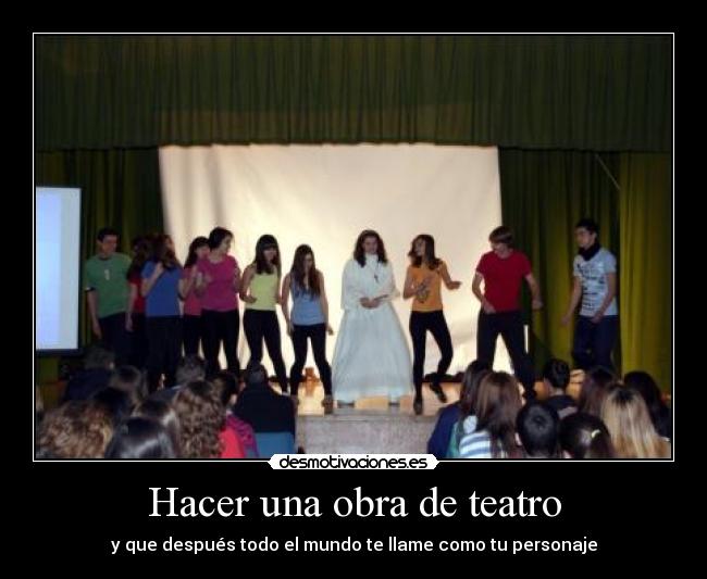 Hacer una obra de teatro -