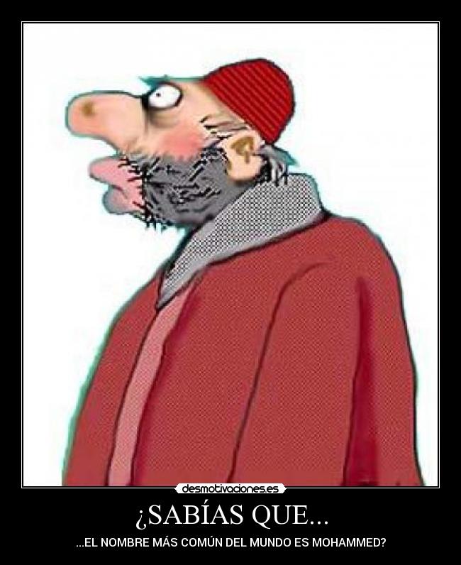 ¿SABÍAS QUE... - ...EL NOMBRE MÁS COMÚN DEL MUNDO ES MOHAMMED?