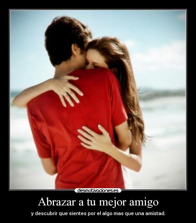 Abrazar a tu mejor amigo -