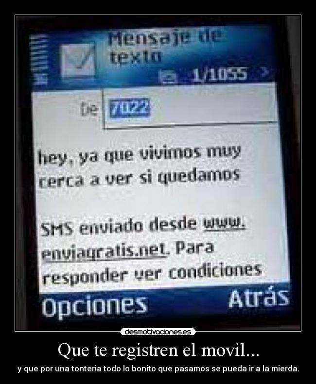 Que te registren el movil... - y que por una tonteria todo lo bonito que pasamos se pueda ir a la mierda.