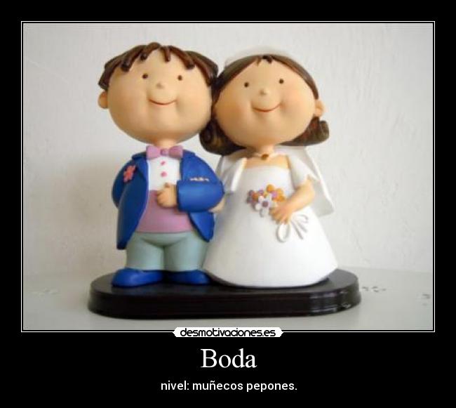 Boda - nivel: muñecos pepones.