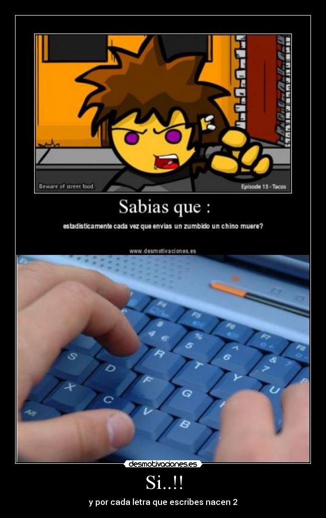Si..!! - y por cada letra que escribes nacen 2