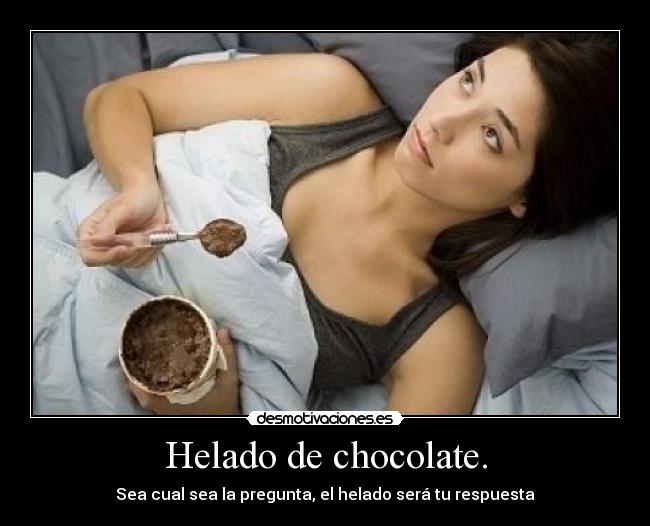 Helado de chocolate. - 