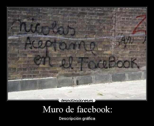 Muro de facebook: -