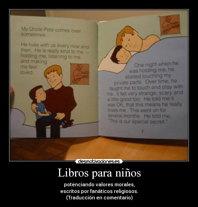 carteles libro para ninos fanaticos religiosos desmotivaciones