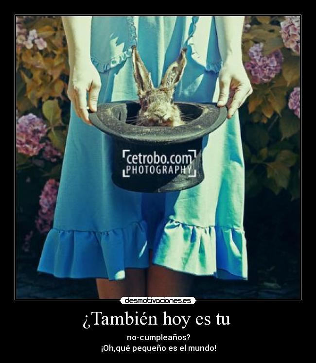 ¿También hoy es tu -