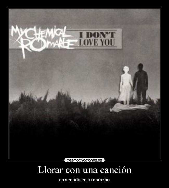 carteles llorar chemical romance dont love you desmotivaciones