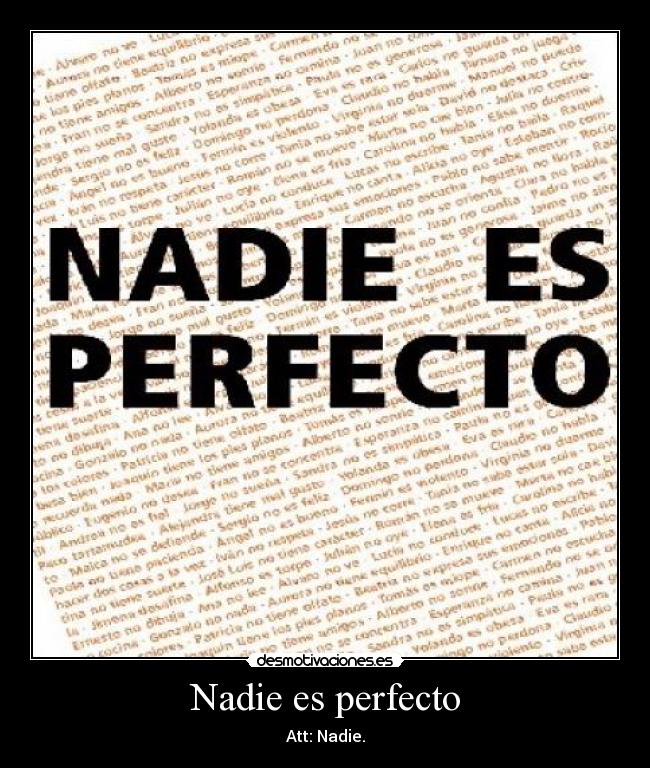 Nadie es perfecto - 