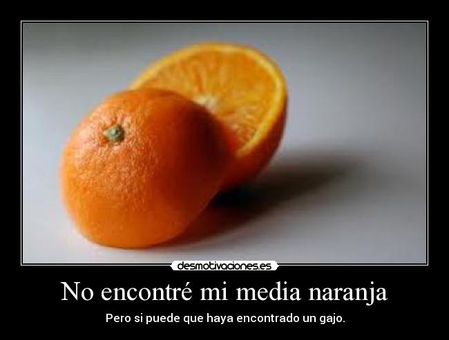 No encontré mi media naranja -