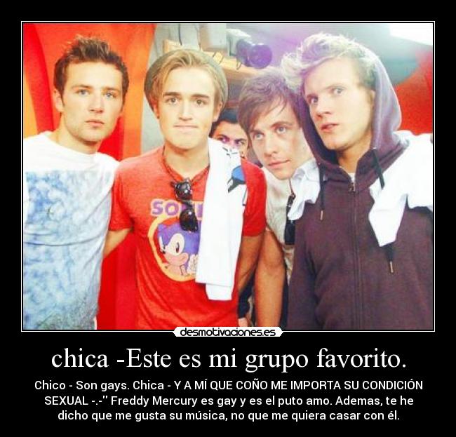 chica -Este es mi grupo favorito. -
