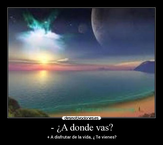 - ¿A donde vas? - 