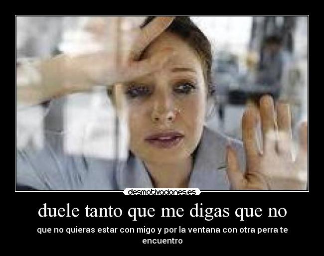 duele tanto que me digas que no - 