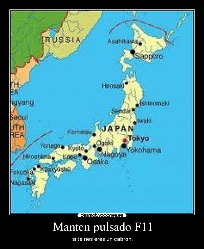 Manten pulsado F11 - si te ries eres un cabron.