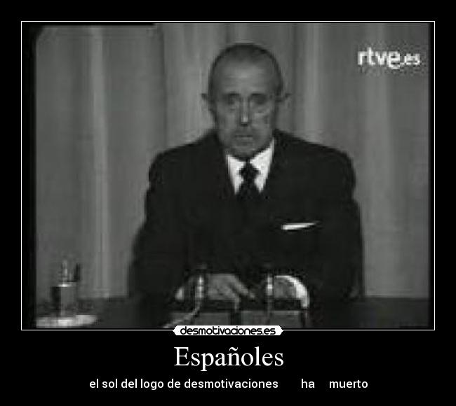 Españoles - el sol del logo de desmotivaciones ha muerto