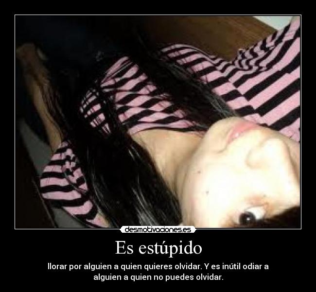 Es estúpido -