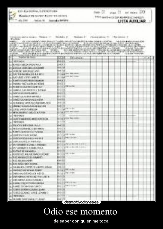 Odio ese momento -
