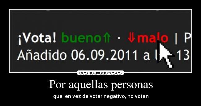 Por aquellas personas -