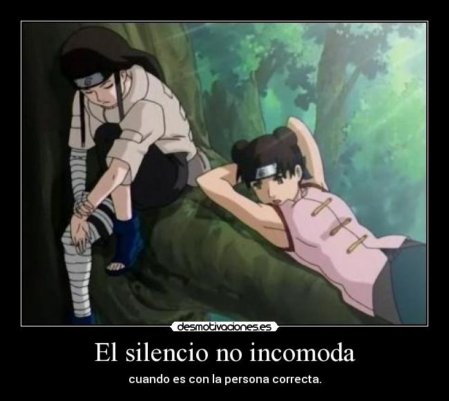 carteles silencio neji tenten desmotivaciones