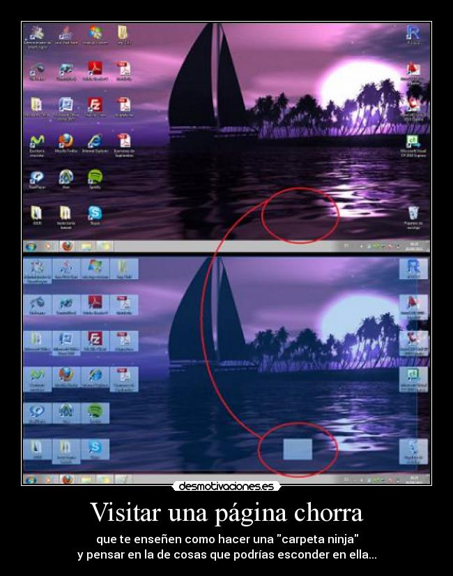 Visitar una página chorra -