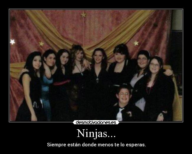 Ninjas... - Siempre están donde menos te lo esperas.