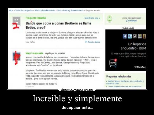 Increible y simplemente -