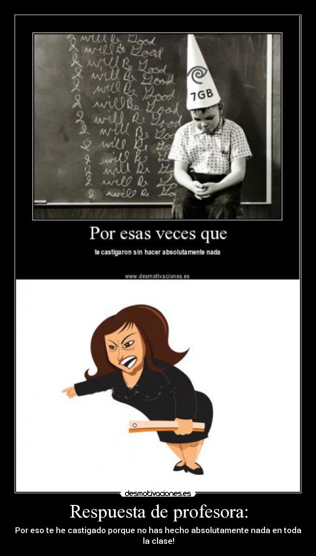 Respuesta de profesora: - 