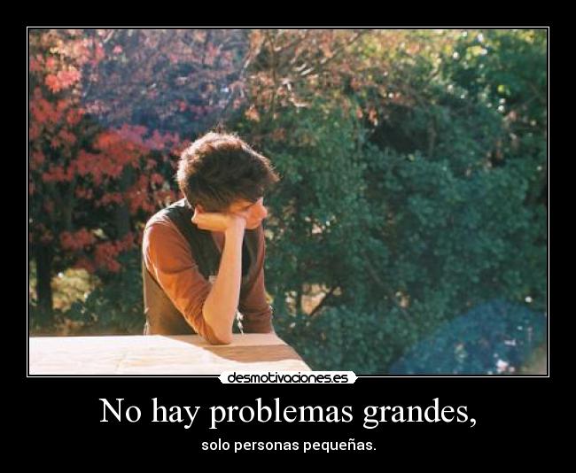 No hay problemas grandes, - solo personas pequeñas.