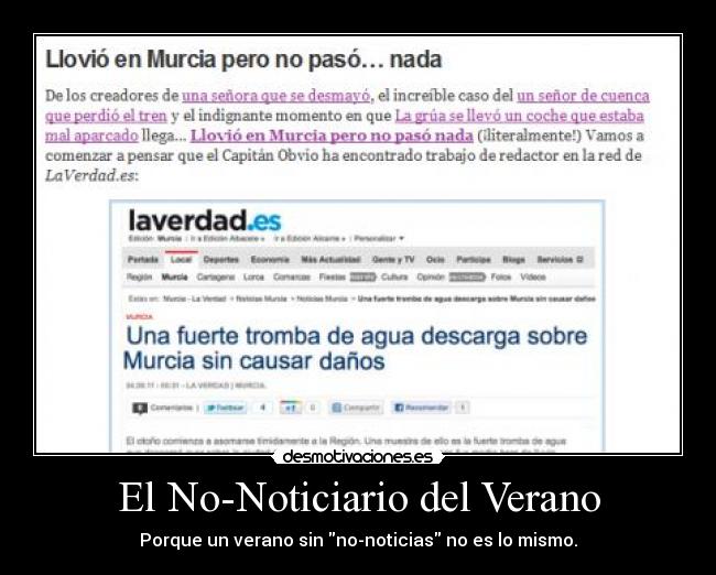 El No-Noticiario del Verano - Porque un verano sin no-noticias no es lo mismo.