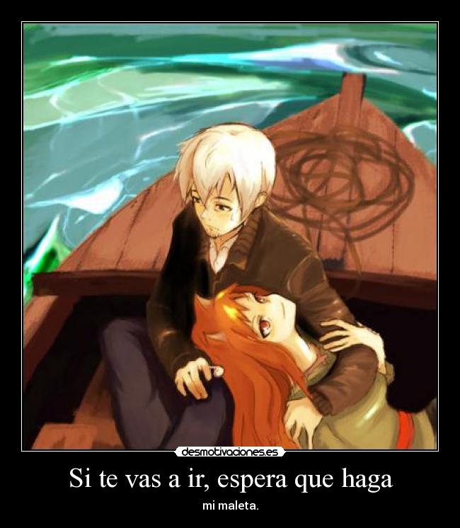 Si te vas a ir, espera que haga - 