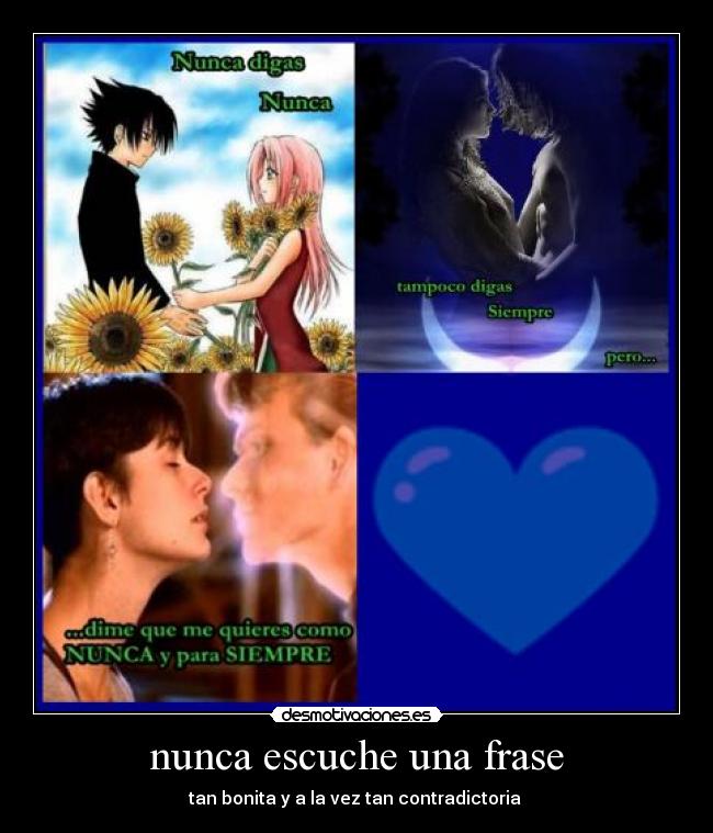 nunca escuche una frase -