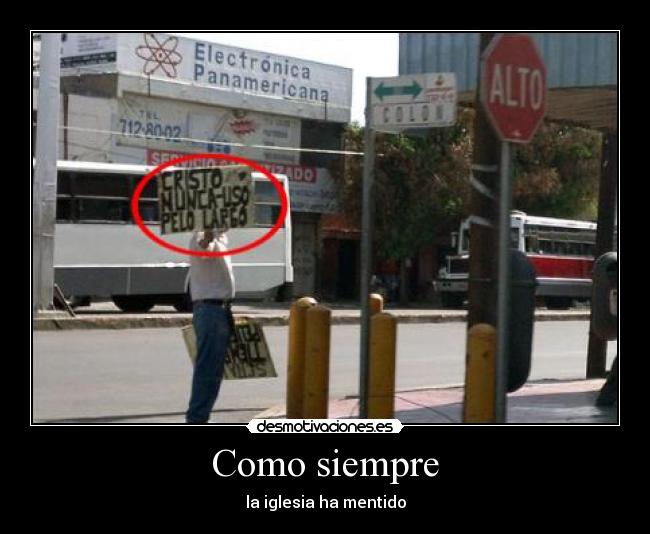 Como siempre - la iglesia ha mentido