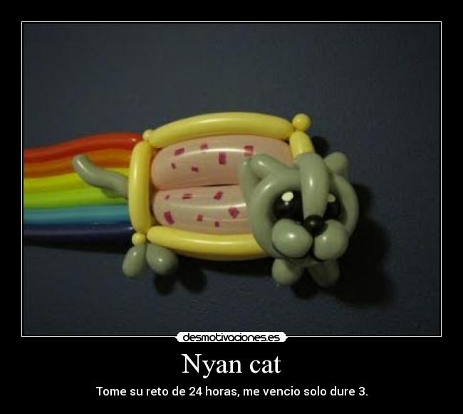 Nyan cat - Tome su reto de 24 horas, me vencio solo dure 3.