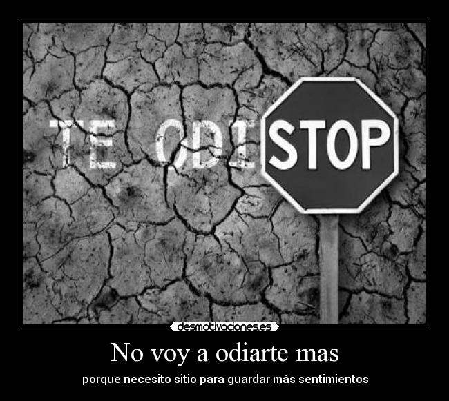 No voy a odiarte mas - 