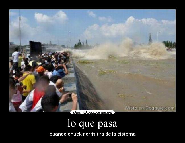 lo que pasa - cuando chuck norris tira de la cisterna