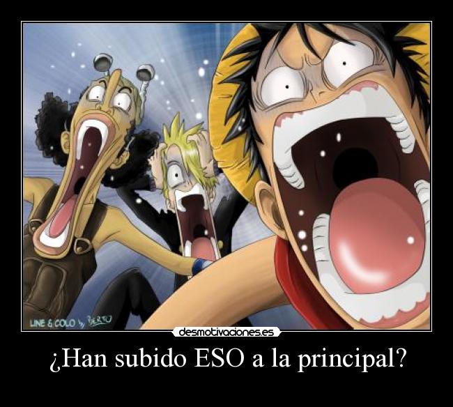 carteles one piece luffy sanji usuf asombro principal desmotivaciones