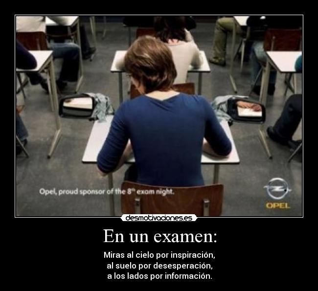 En un examen: - 